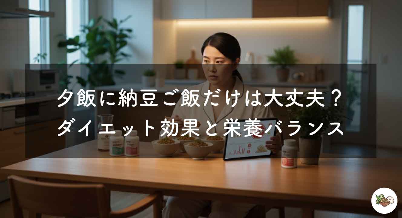 夕飯に納豆ご飯だけは大丈夫？ダイエット効果と栄養バランス